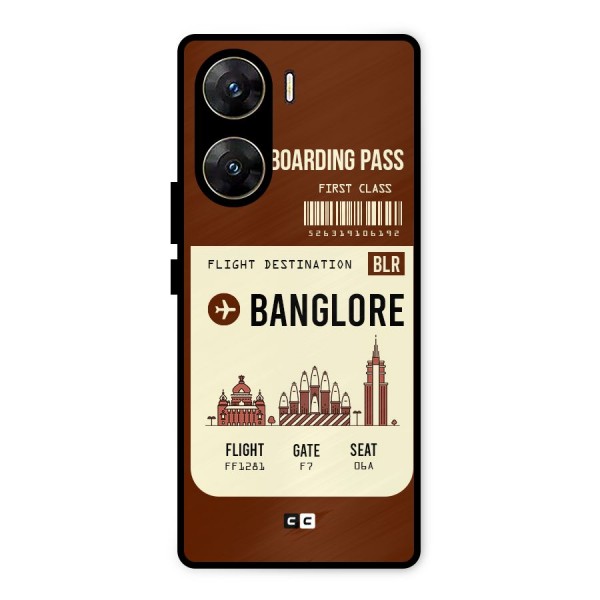 Banglore Boarding Pass Metal Back Case for Vivo V29e