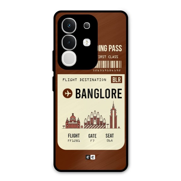Banglore Boarding Pass Metal Back Case for iQOO Z10x