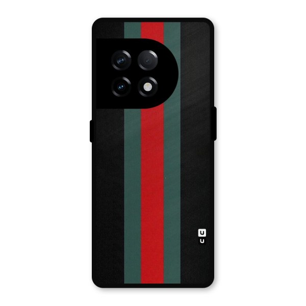 Basic Colored Stripes Metal Back Case for OnePlus 11R