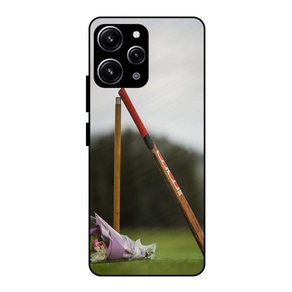 Bat Wicket Glass Back Case for Redmi 12 4G