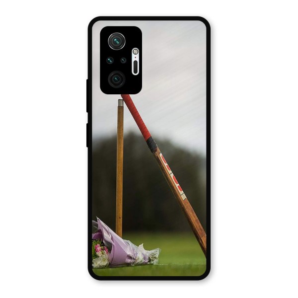 Bat Wicket Metal Back Case for Redmi Note 10 Pro Max