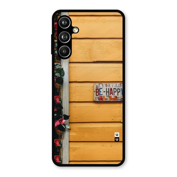 Be Happy Yellow Wall Metal Back Case for Galaxy F54