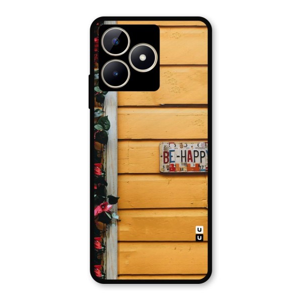 Be Happy Yellow Wall Metal Back Case for Realme C53