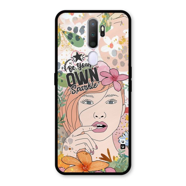 Be Your Own Sparkle Metal Back Case for Oppo A9 (2020)