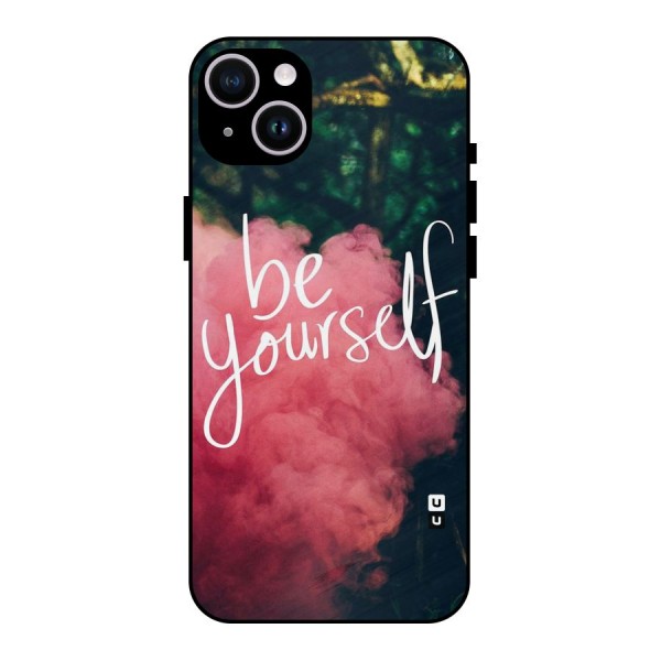 Be Yourself Greens Metal Back Case for iPhone 14 Plus