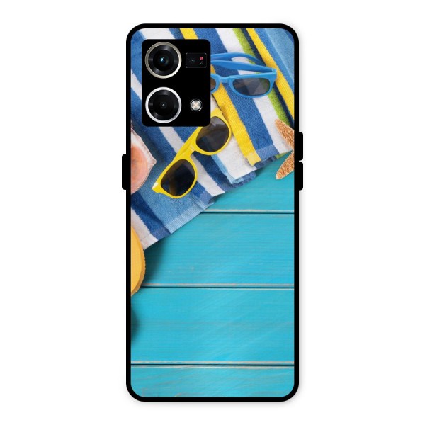 Beach Ready Metal Back Case for Oppo F21 Pro 4G