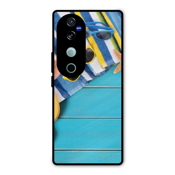 Beach Ready Metal Back Case for Vivo V40 Pro