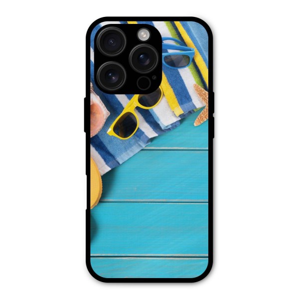 Beach Ready Metal Back Case for iPhone 16 Pro