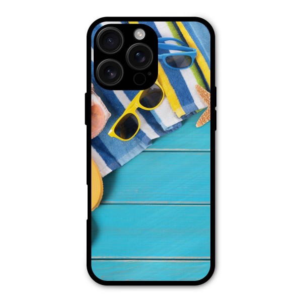 Beach Ready Metal Back Case for iPhone 16 Pro Max