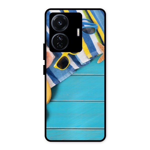 Beach Ready Metal Back Case for iQOO Z6