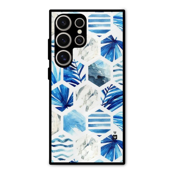 Beach Vibes Pentagon Design Metal Back Case for Galaxy S24 Ultra