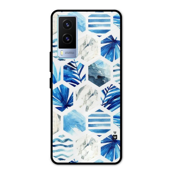 Beach Vibes Pentagon Design Metal Back Case for Vivo V21e 5G