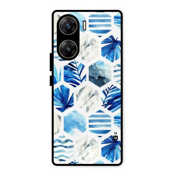 Beach Vibes Pentagon Design Metal Back Case for Vivo V29e