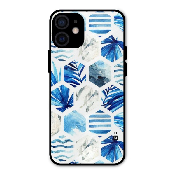 Beach Vibes Pentagon Design Metal Back Case for iPhone 12 Mini