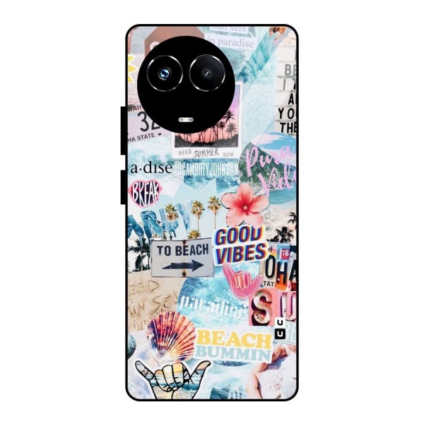Beaching Life Glass Back Case for Realme 11X