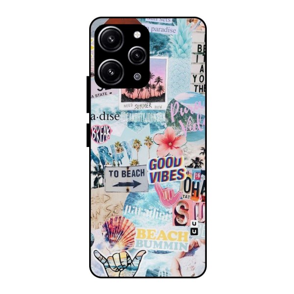 Beaching Life Glass Back Case for Redmi 12 4G