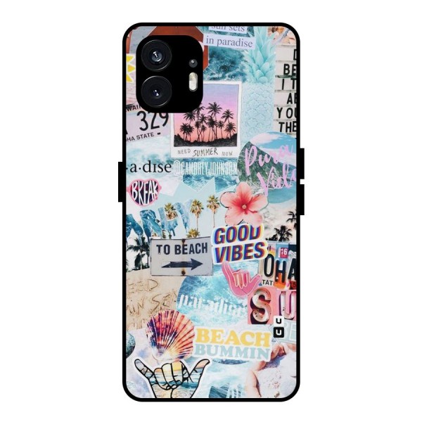 Beaching Life Metal Back Case for Nothing Phone 2
