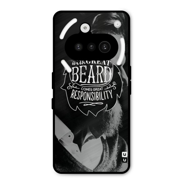 Beard Responsibility Quote Metal Back Case for Nothing Phone 3a