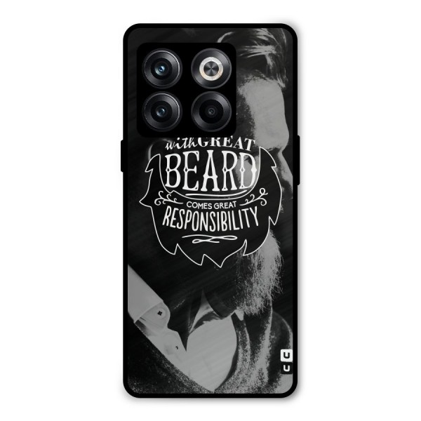 Beard Responsibility Quote Metal Back Case for OnePlus 10T