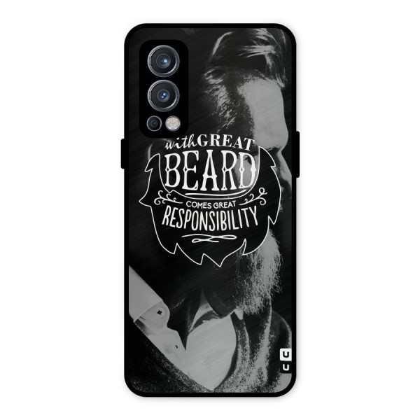 Beard Responsibility Quote Metal Back Case for OnePlus Nord 2 5G