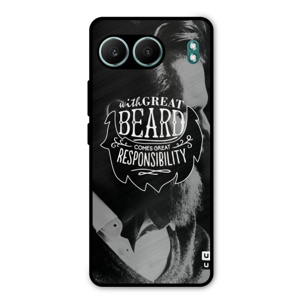 Beard Responsibility Quote Metal Back Case for OnePlus Nord 4