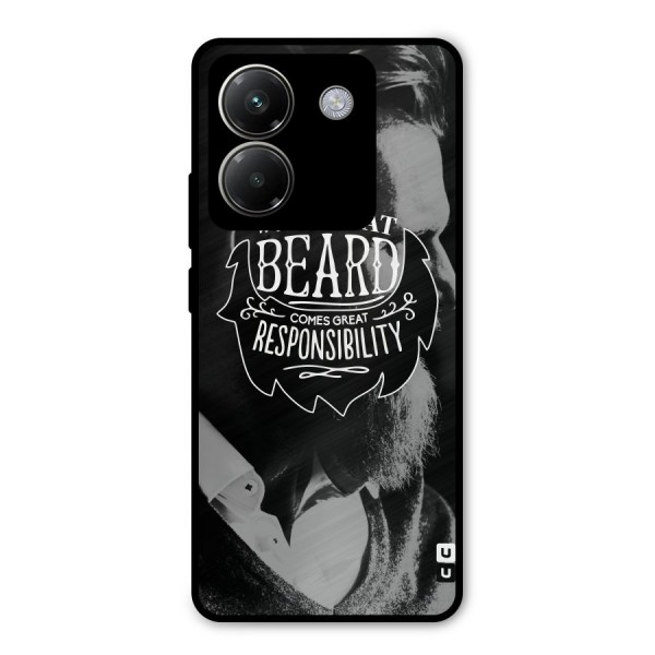 Beard Responsibility Quote Metal Back Case for Poco M7 Pro 5G