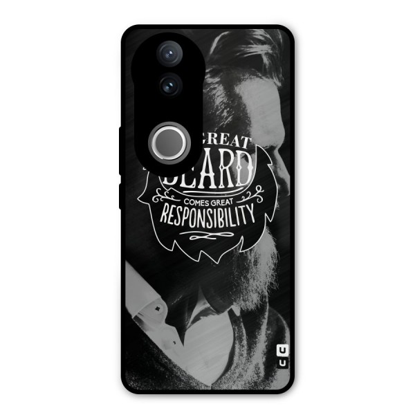 Beard Responsibility Quote Metal Back Case for Vivo V50e