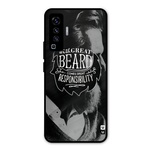 Beard Responsibility Quote Metal Back Case for Vivo X50