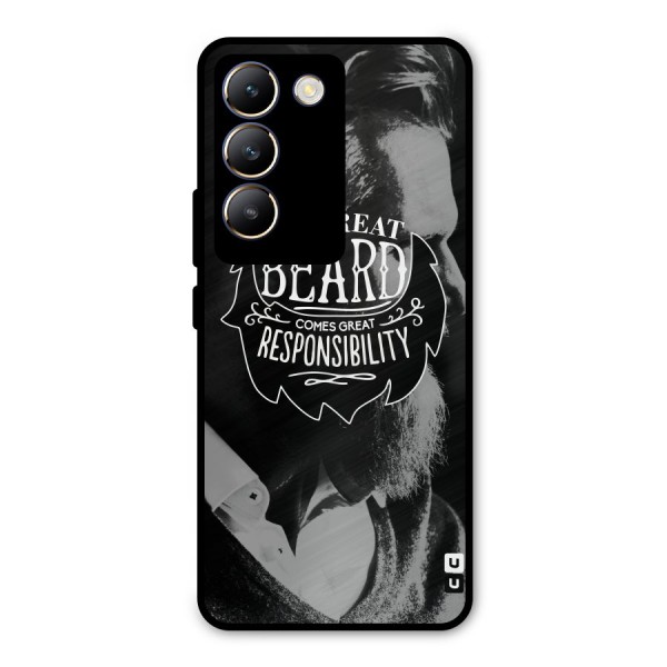 Beard Responsibility Quote Metal Back Case for Vivo Y200e