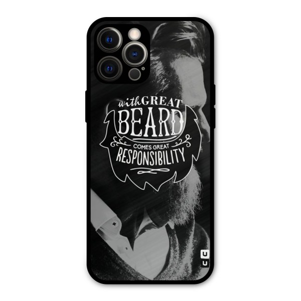 Beard Responsibility Quote Metal Back Case for iPhone 12 Pro Max