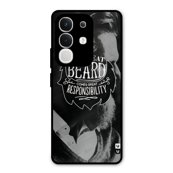 Beard Responsibility Quote Metal Back Case for iQOO Z10x