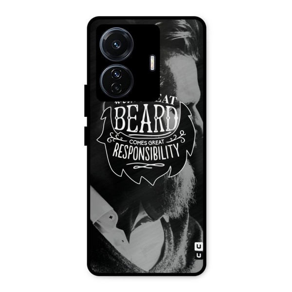 Beard Responsibility Quote Metal Back Case for iQOO Z6