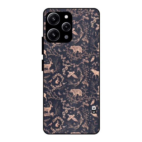 Beautiful Animal Design Glass Back Case for Redmi 12 4G