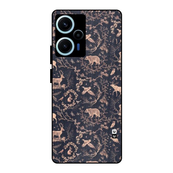 Beautiful Animal Design Metal Back Case for Poco F5
