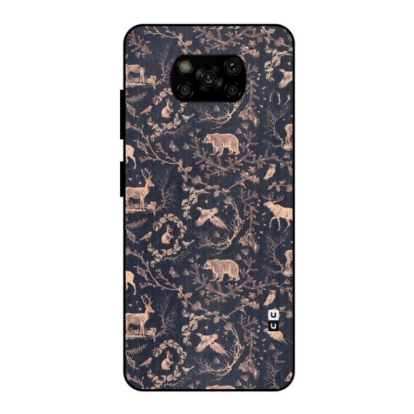 Beautiful Animal Design Metal Back Case for Poco X3