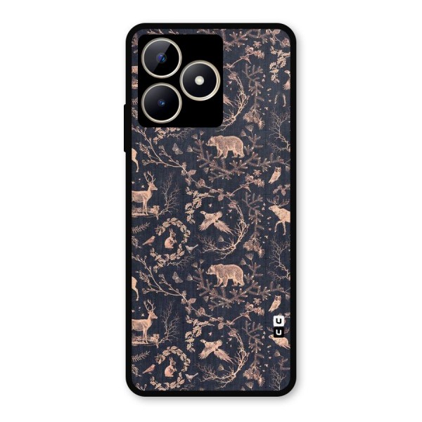 Beautiful Animal Design Metal Back Case for Realme C53
