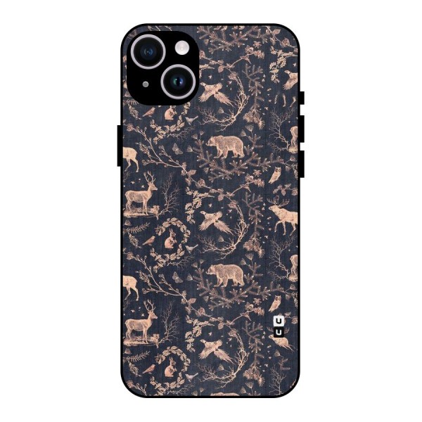 Beautiful Animal Design Metal Back Case for iPhone 14 Plus