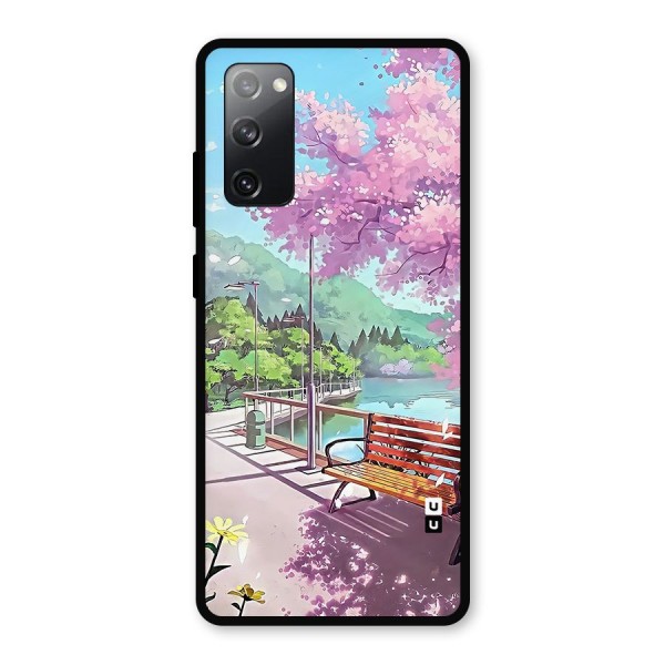 Beautiful Cherry Blossom Landscape Metal Back Case for Galaxy S20 FE 5G