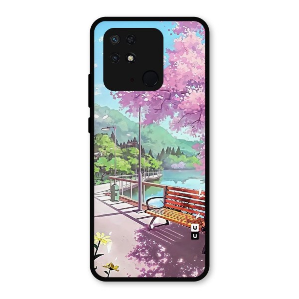 Beautiful Cherry Blossom Landscape Metal Back Case for Redmi 10