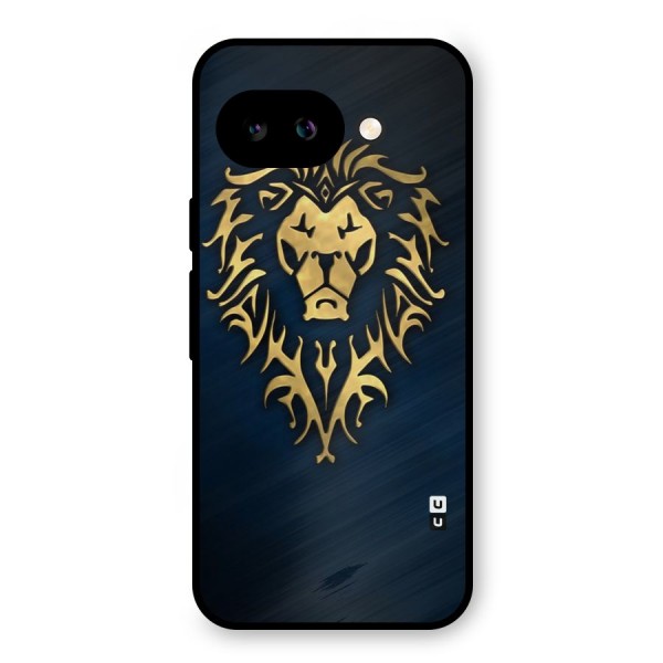 Beautiful Golden Lion Design Metal Back Case for Google Pixel 9a