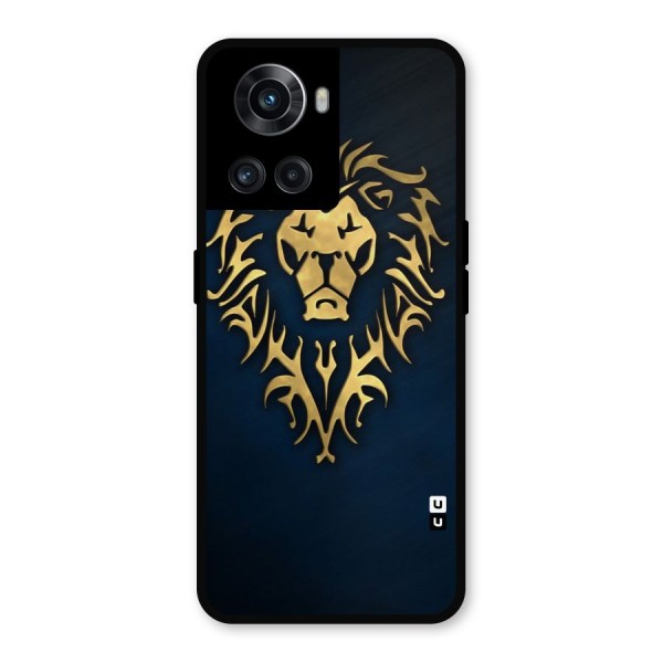 Beautiful Golden Lion Design Metal Back Case for OnePlus 10R