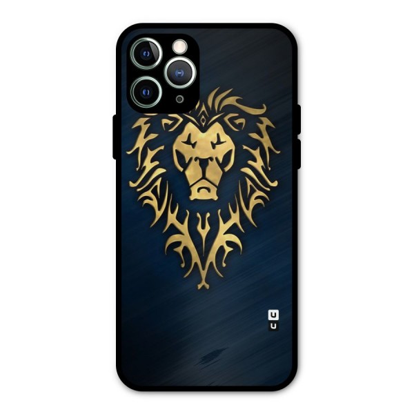 Beautiful Golden Lion Design Metal Back Case for iPhone 11 Pro Max