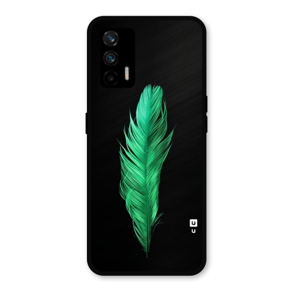 Beautiful Green Feather Metal Back Case for Realme GT 5G