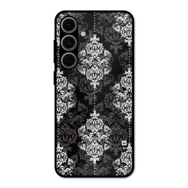 Beautiful Grey Pattern Metal Back Case for Galaxy S24 FE