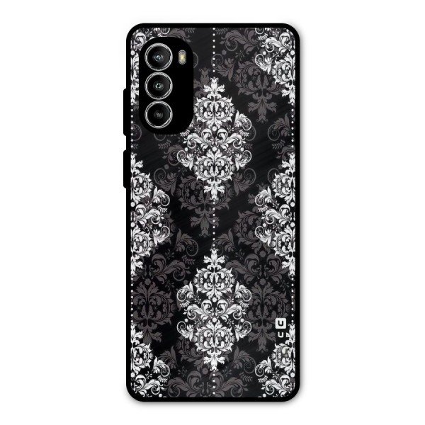 Beautiful Grey Pattern Metal Back Case for Moto G52