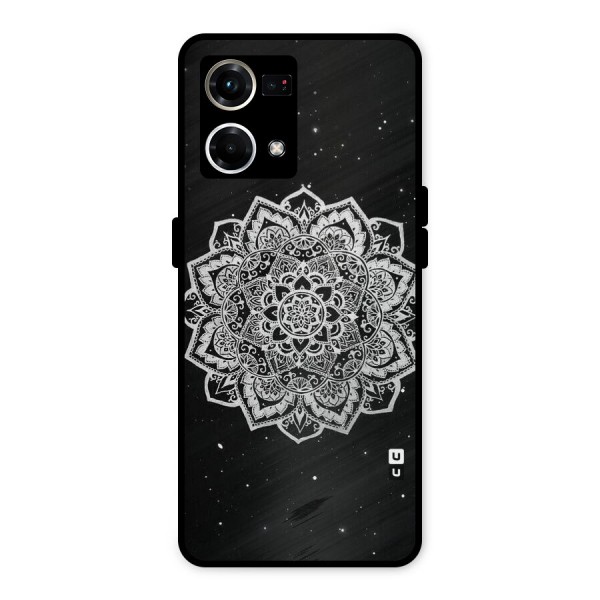Beautiful Mandala Design Metal Back Case for Oppo F21 Pro 4G