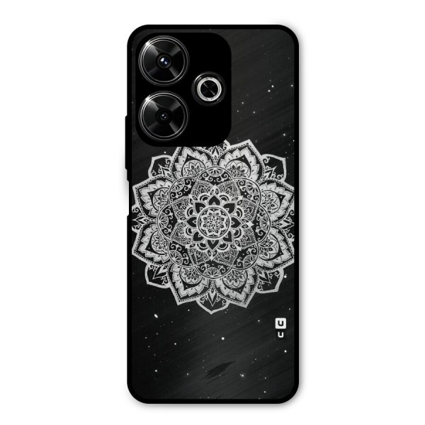 Beautiful Mandala Design Metal Back Case for Poco M6 Plus
