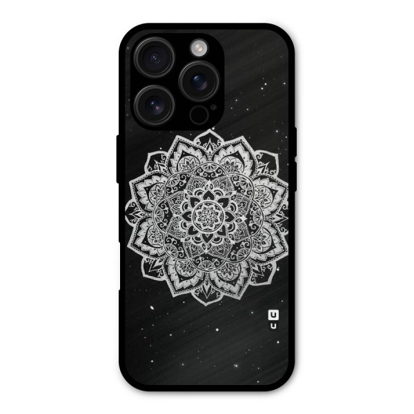Beautiful Mandala Design Metal Back Case for iPhone 16 Pro