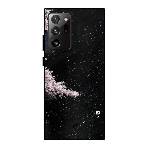 Beautiful Night Sky Flowers Metal Back Case for Galaxy Note 20 Ultra