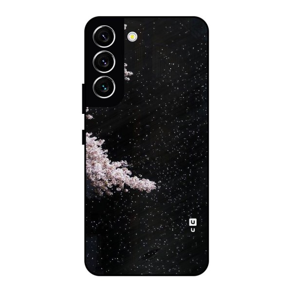 Beautiful Night Sky Flowers Metal Back Case for Galaxy S22 5G
